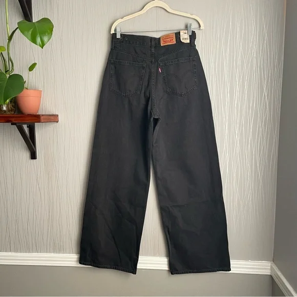 Levi’s Women’s High Rise Cinch Baggy Jeans - Black Wash Size 28 X 31 NWT - Picture 14 of 16